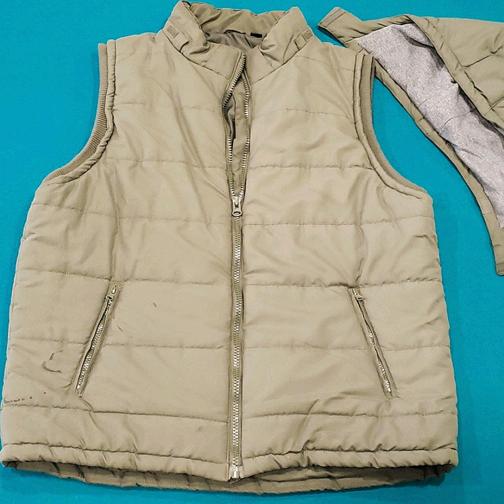 Men's Puffer Vest (Olive Green XXL)